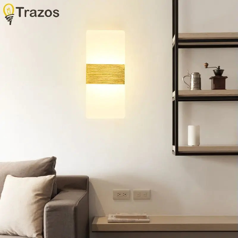 Living Room Wall Lamp Acrylic LED Modern Simple Hotel Bedroom Background Corridor Staircase Entrance Light Luxury Bedside