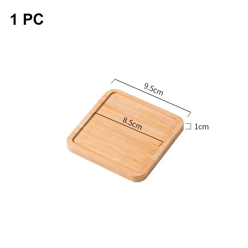 Wooden Soap Dispenser Tray Multi Bamboo Multi Shape Wooden Holder Pot Tray Home Decor Garden Supplies Photography Props Coaster