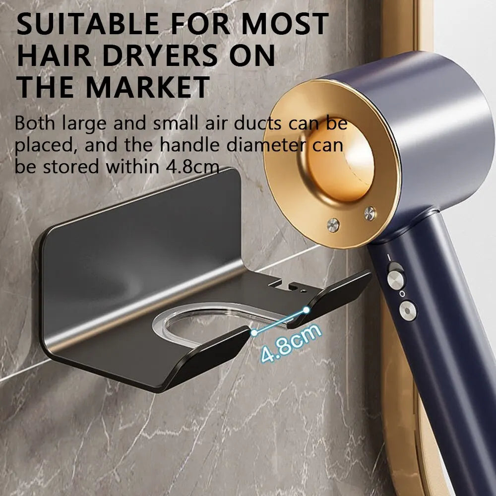 Hair Dryer Holder Bathroom Hair Straightener Stand Nail Free Shelves for Wall Room Bathroom Storage Rack Shelf Wall-mounted Home