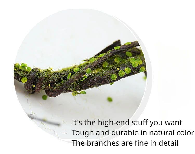 Artificial Wilted Rattan Branches with Moss Fake Ivy Plants for Wall Hanging Gardens Home Indoor Outdoor Desktop Landscaping