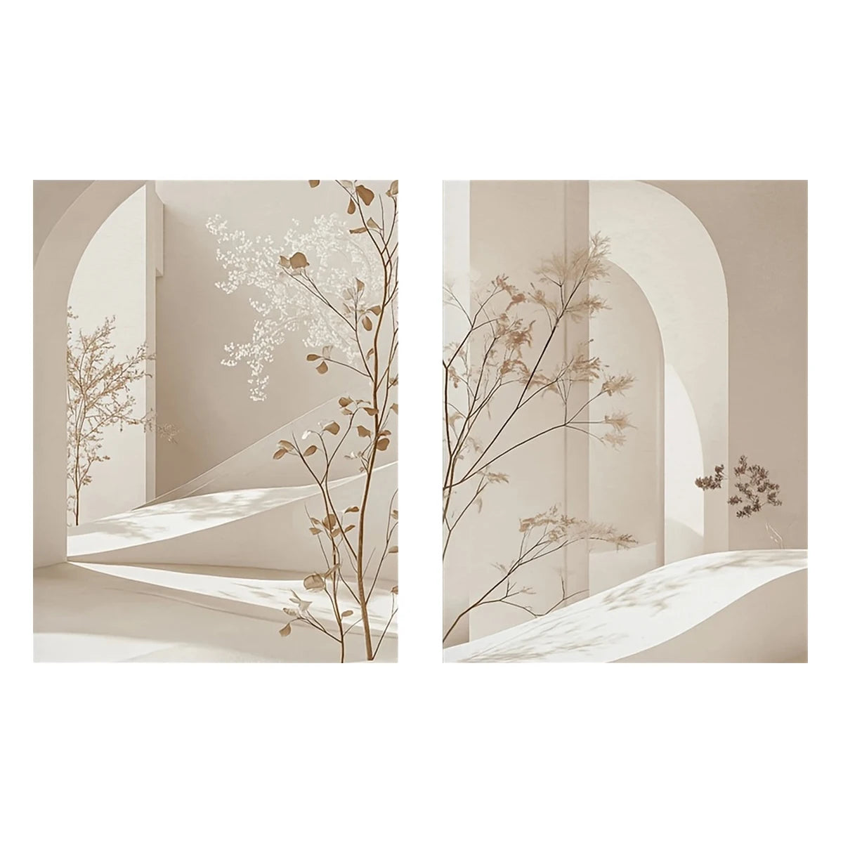 Minimalist Arch Landscape Canvas Print Bohemian Art Wall Art Poster for Modern Living Room Bedroom Bathroom Home Decor