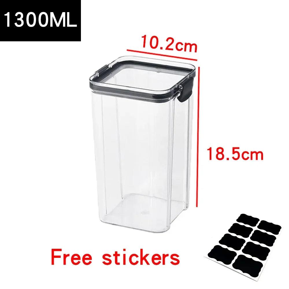 PET Food Storage Containers Kitchen Organization Kitchen Storage Box Jars Ducts for Food Storage Box Fridge Organizer Containers
