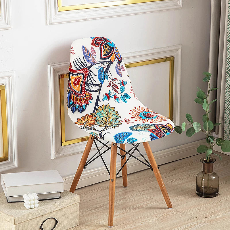 1Pc Printed Dining Table and Chair Cover Household Elastic Chair Cover Eames Chair Cover Special-Shaped Chair Cover