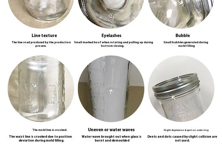 American Mason Jar Glass Transparent Oat-Sealed Beverage Cup Durable Kitchen Storage Container for Milk Shake & Juice