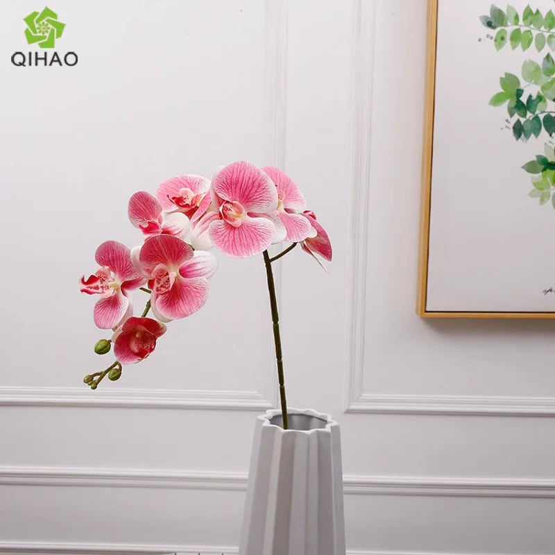 Artificial Butterfly Orchid Fake Phalaenopsis Flowers Artificial Orchid Stem Plants for Wedding Home Decoration