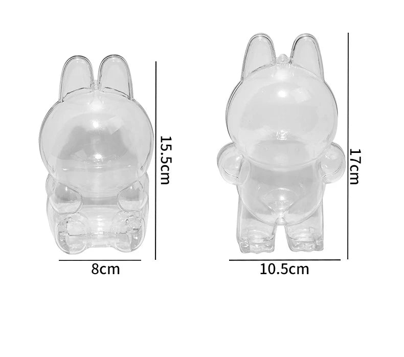 For Labubu Transparent Protective Case LABUBU Doll Protector Portable Pendant Storage Box for Labubu Clear Display Bag 1pc