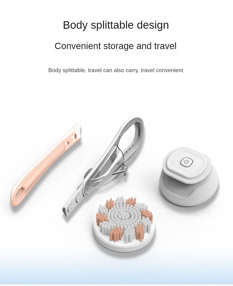 Electric Bath Brushes Shower Cleaning Body Massage Brush Multifunctional Brush Spa Waterproof IPX7 Long Handle Back Brushes