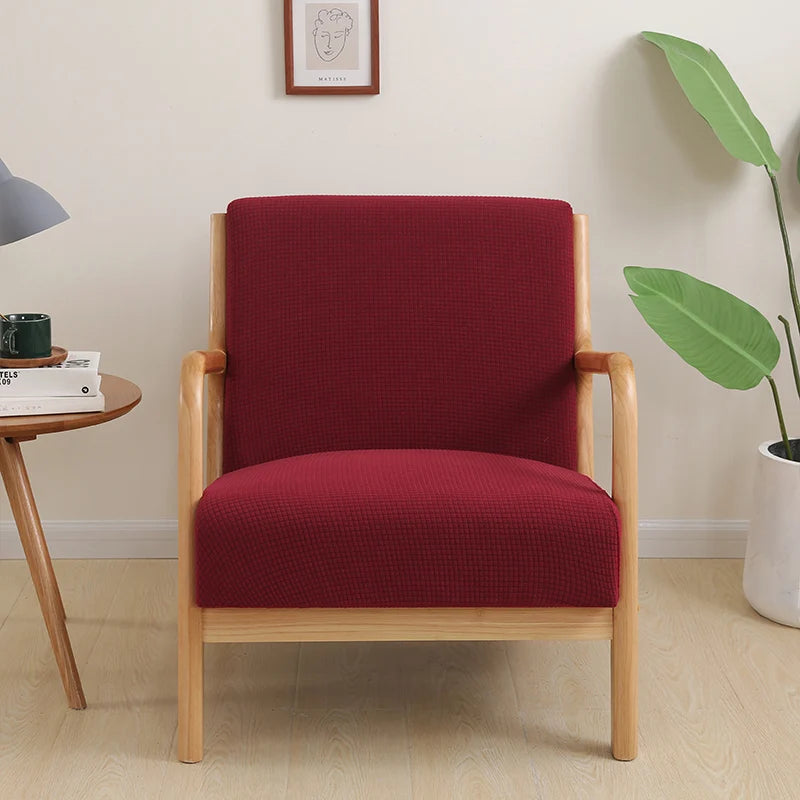 Armchair Slipcover Elastic Modern Chair Cover Zipper Stretch Wood Arm Chair Cover Protector Removable Seat Cover Home Decor
