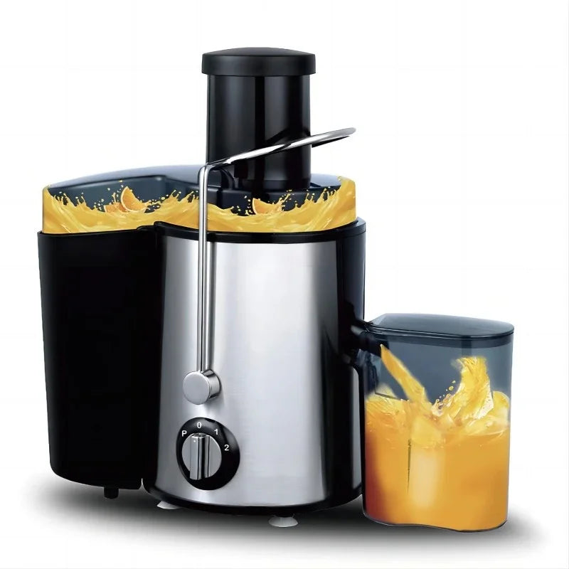 Electric Juicer 400W Stainless Steel Centrifugal Fresh Juice Machine Easy to Clean and Anti-Drip 3 Speeds Fruit Vegetable Juicer