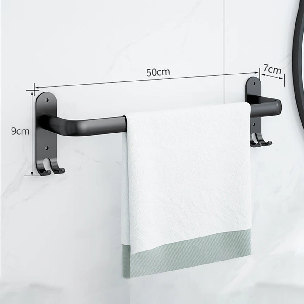 Bathroom Towel Rack 3 Layers No Drill Towel Holder Shower Rack Aluminum alloy Storage Shelf Bathroom Accessories