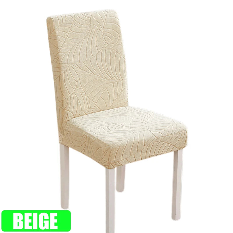 Jacquard Chair Cover for Dining Room Stretch Jacquard Dining Chair Cover Slipcover Elastic Spandex Kitchen Chair Cover