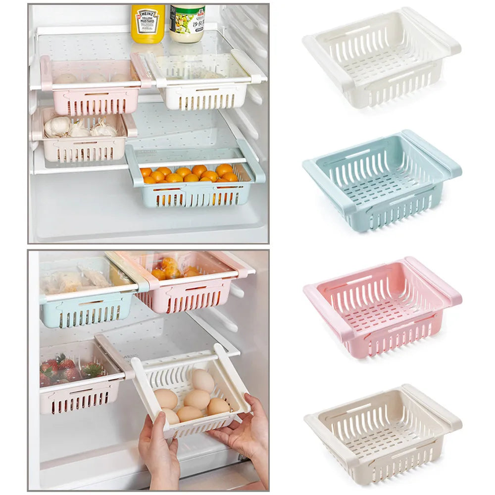 Kitchen Hanging Organizer Refrigerator Egg Fruit Storage Box Drawer Baskets Kitchen Accessories Fridge Organizer Shelf