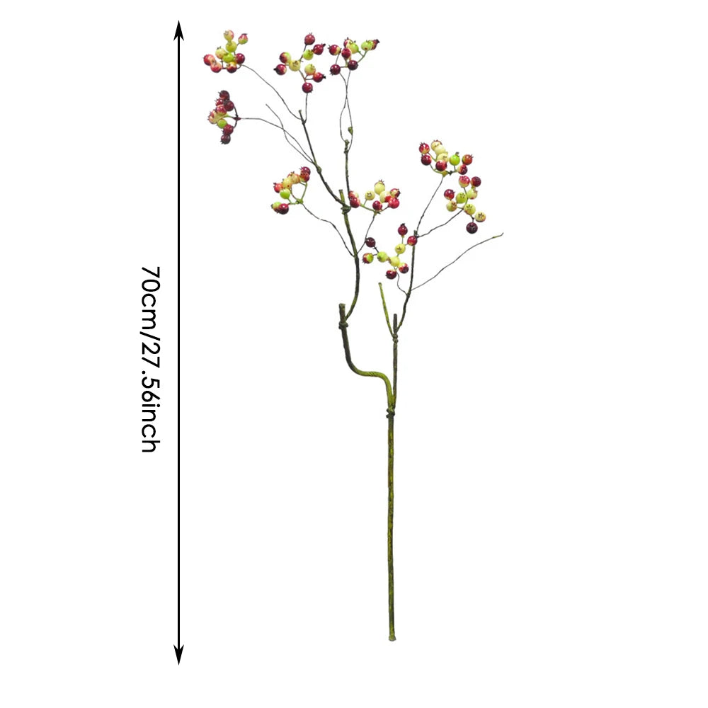 1 Branch Simulate Tree Fruit Flower Plant Branch Arrangement DIY Home Decoration