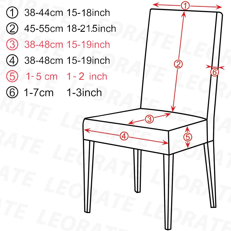 Real Waterproof Fabric Chair Cover Stretch Seat Chair Covers Ventilate Bar Chair Slipcover Universal Size Chair Cover For Room