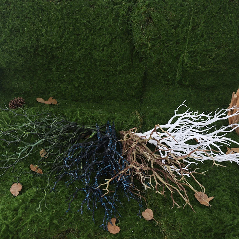 Plastic Artificial Dried Antlers Tree Branches Plant Twigs Dark Witch DIY Headband Accessories Wedding Party Xmas Decoration