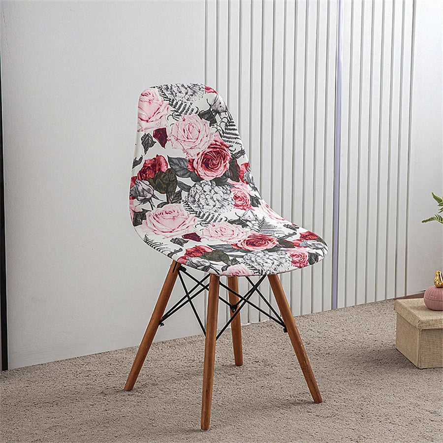 1Pc Printed Dining Table and Chair Cover Household Elastic Chair Cover Eames Chair Cover Special-Shaped Chair Cover