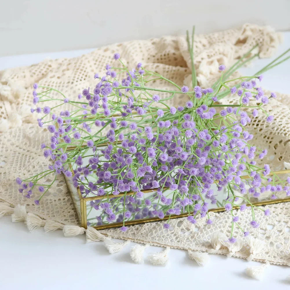 1 Bunch Artificial Fake Silk Gypsophila Flowers Wedding Bouquet Home Decoration Simulation Gypsophila Flower Home Garden decor