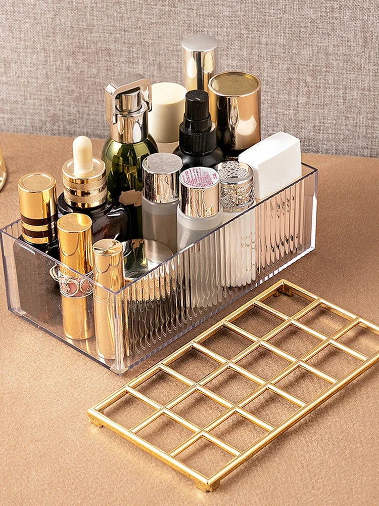 Plastic Make Up Organizer 18 Space Decoration for Dresser Countertop Storage Stand Lipstick Holder Lip Gloss Holder Organizer