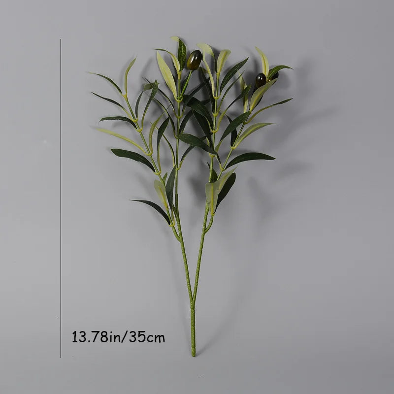 13-39in Long Tall Faux Olive Tree Branch Fake Plants Artificial Olive Branches with Olives for Home Wedding Office Shop Decor