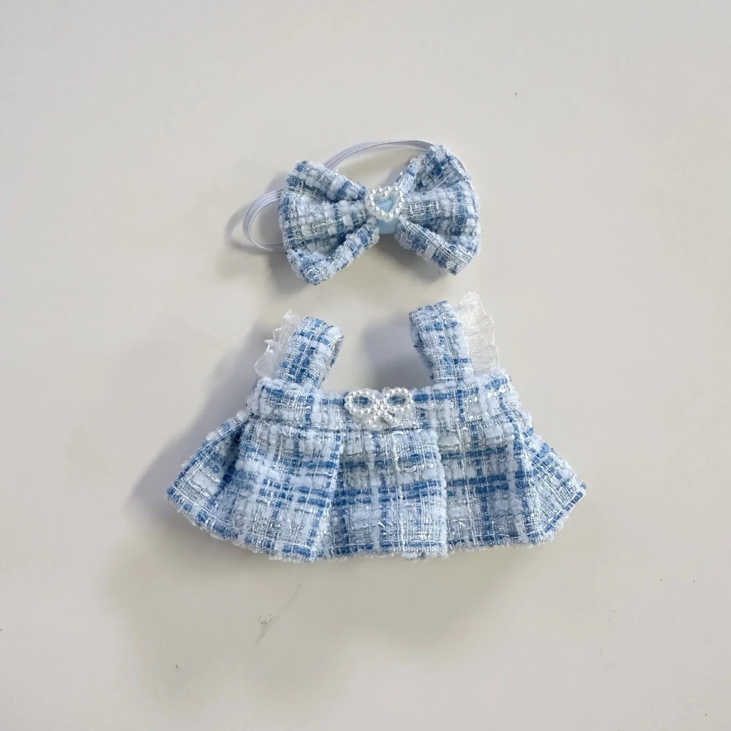 17CM Cute Labubu Doll Clothes Outfit Accessories Classic Dress Set for V2 Mini Dolls Clothing Girl Kid Gift Labubu Ropa