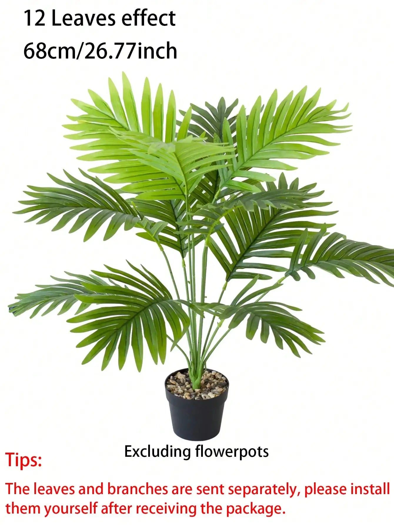 Large Artificial Plants Scattered Tail Palm Tree Plant Banana Leaves Home Garden Decoration Accessories Fake Plant Bonsai Tree