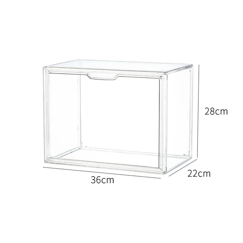Transparent Storage Box Desktop Book Organizer Display Box Dustproof Large-capacity Storage Box for Books Models Bags Cosmetics