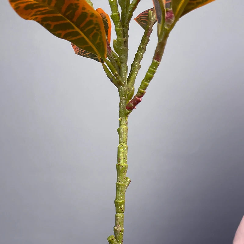 80-120cm Artificial Large Tropical Plant Branch Fake Magnolia Leaves Plastic Banyan Tree Branch for Home Garden Party Decoration