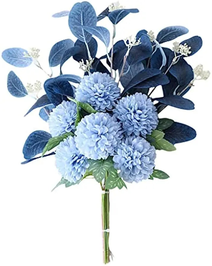 Artificial Flowers Bouquet Hydrangea Fake Flowers Chrysanthemum Silk Flowers Artificial for Decoration Flower Centerpieces