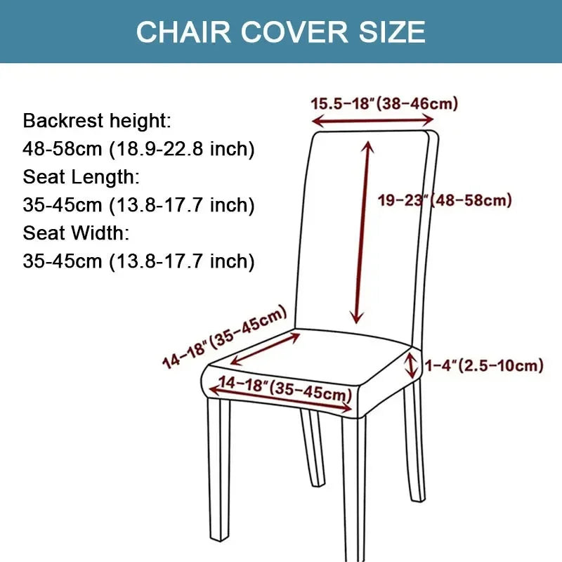 Jacquard Chair Cover for Dining Room Stretch Jacquard Dining Chair Cover Slipcover Elastic Spandex Kitchen Chair Cover