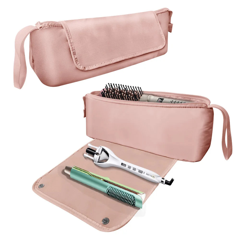 Hair Tools Travel Bag and Heat Resistant Mat Hair Dryer Carrying Case Waterproof Storage Case Portable Multipurpose Organizer
