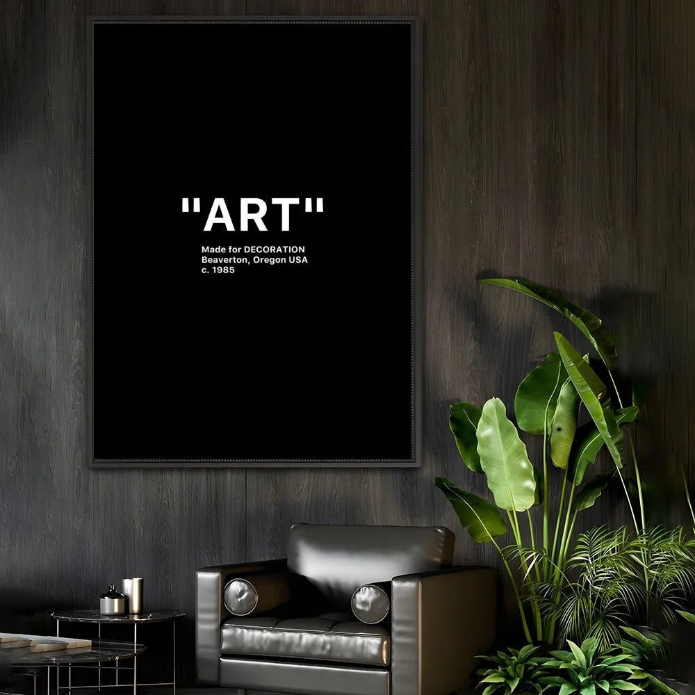 Black and White Minimalist Quotes Poster Sticky Wall Art Printing Waterproof Home Living Bed Room Bar Aesthetic Decor