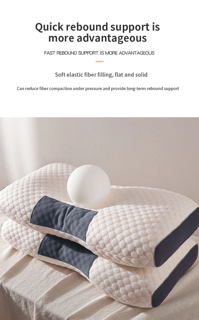 Neck Pillow Help Sleep And Protect The Neck Cervical Orthopedic Household Soybean Fiber SPA Massage Pillow For Sleeping NEW