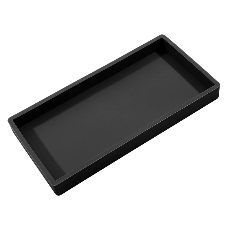 Bathroom Counter Storage Tray Silicone Bathroom Vanity Tray Shatterproof Durable Rectangle Bathroom Tray Soap Dispenser Tray