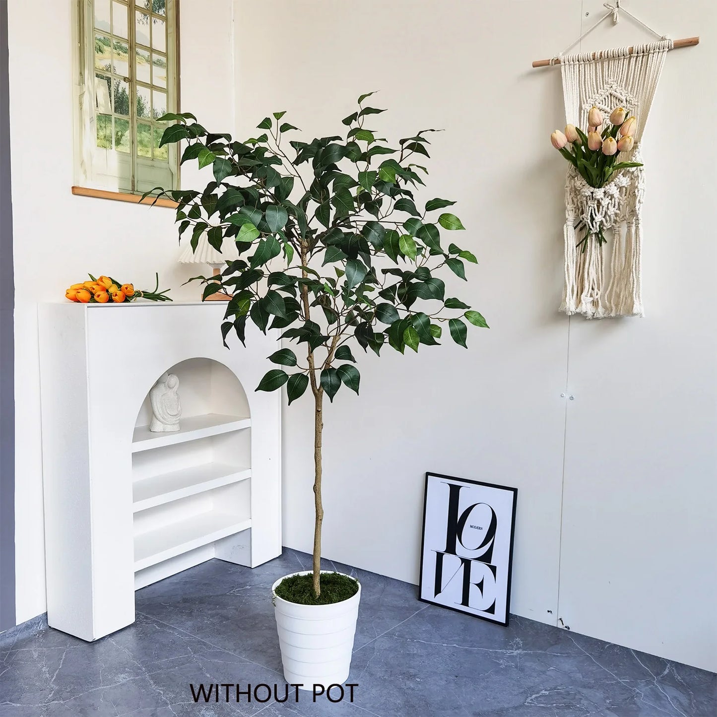 130-170CM New Artificial Ficus Plant banyan tree Branches Faux Tall Plant Ornament indoor Fake Plant For Home living room decor