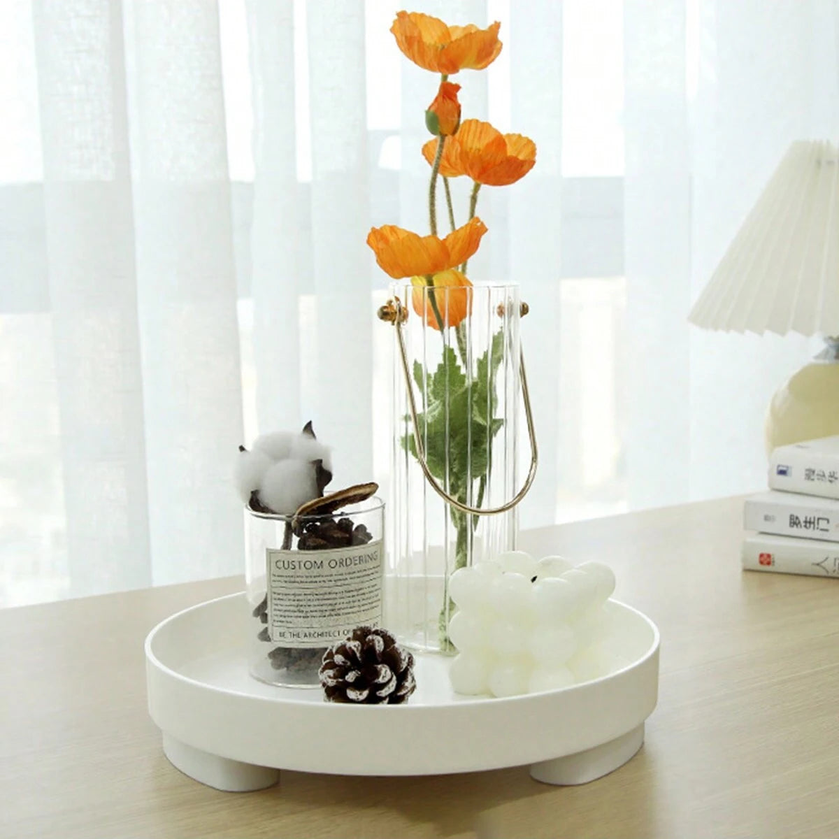 1pc-Desktop Wooden Tray Entryway Key Ornament Bathroom Cosmetic Storage Simple Living Room Tabletop Decoration Gadgets