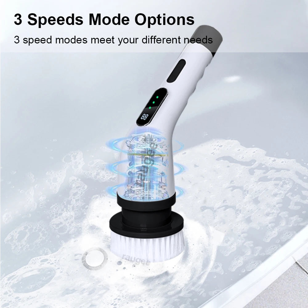 Electric Cleaning Brush Multifunctional Electric Bathroom Cleaning Brush Household Rotation 9in1 Toilet Cleaning Electric Brush