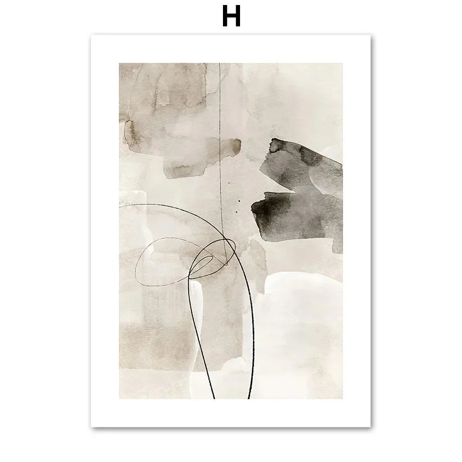 Scandinavian Minimalist Wall Art Abstract Lines Couple Woman HD Canvas Poster Prints Home Bedroom Living Room Decoration