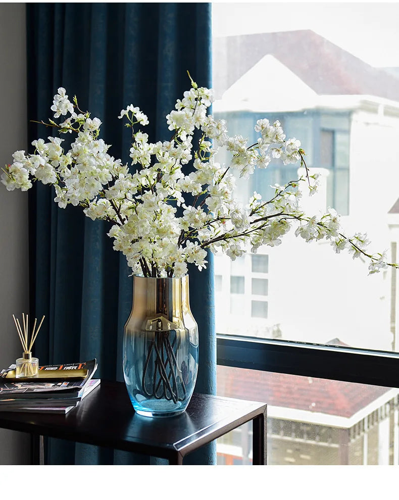 4 Fork Artificial Cherry Blossom Branches Fake Flowers Plastic Flowers Wedding Arches Leading Simulation Flowers