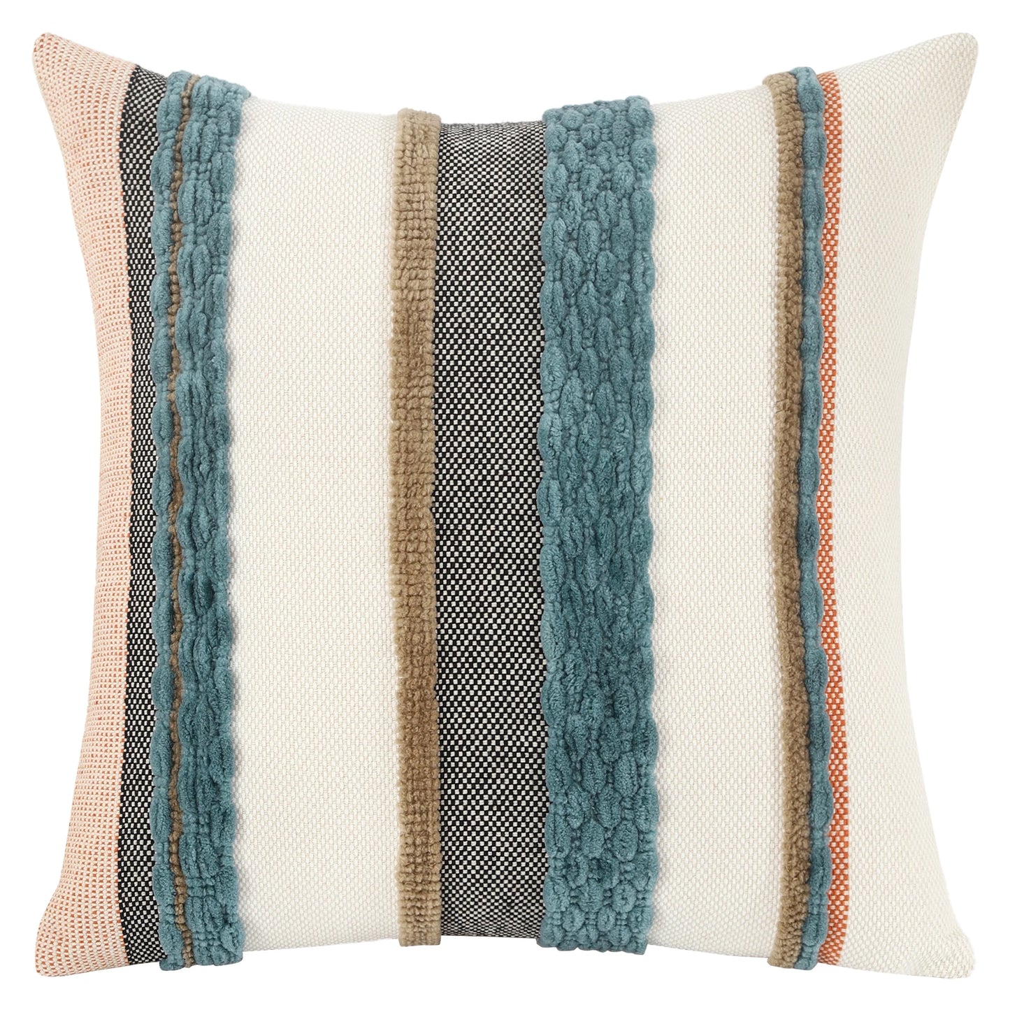 1 Pc Boho Throw Pillow Covers 18x18 Inch Striped Cousion Cover Decorative Chenille Pillowcases Square Cushion Covers