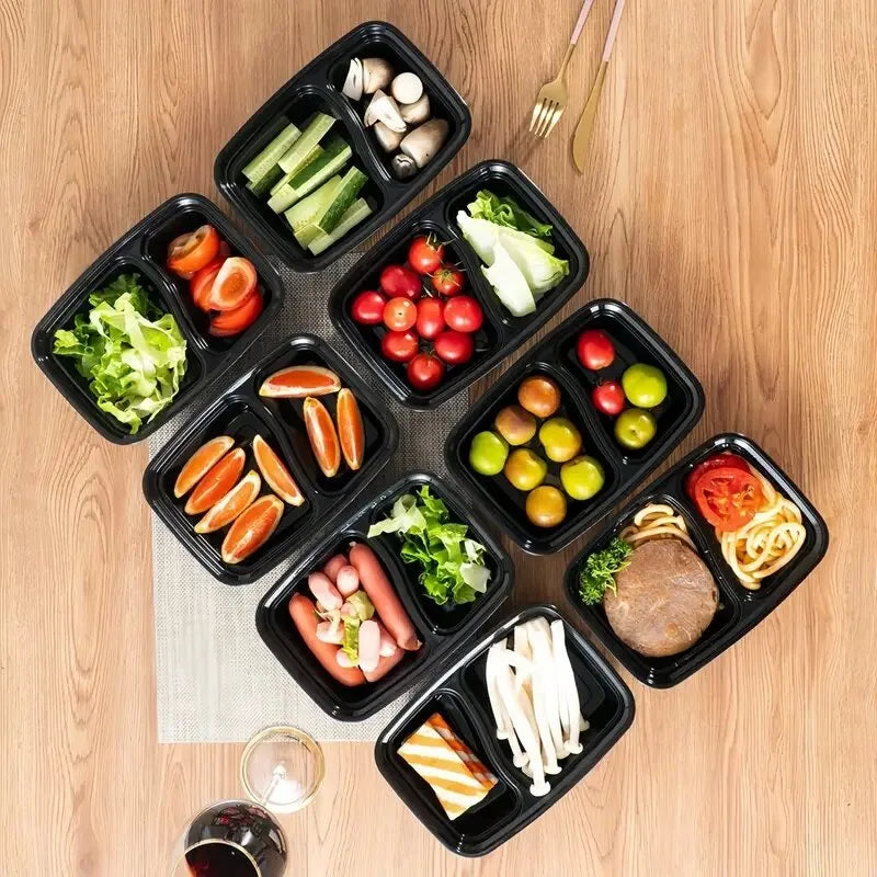 Plastic Food Prep Containers with Lid Food Storage Container Stackable Bento Box for Kitchen Picnic Restaurant School Household
