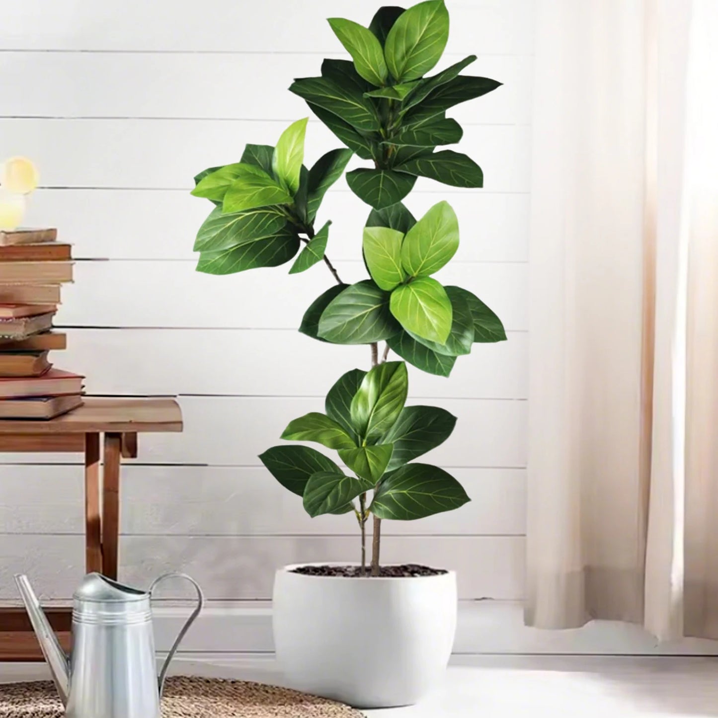 76-135cm Artificial Plants Fake Bamboo Tree Branch Plastic Nandina Leaves Tall Green Landscape For Home Garden Decor