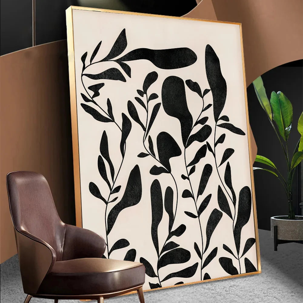 Abstract Minimalist Abstract of Female Body Lines Anime Posters Sticky Decoracion Painting Wall Art White Kraft Paper Wall Decor