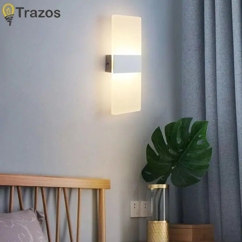 Living Room Wall Lamp Acrylic LED Modern Simple Hotel Bedroom Background Corridor Staircase Entrance Light Luxury Bedside