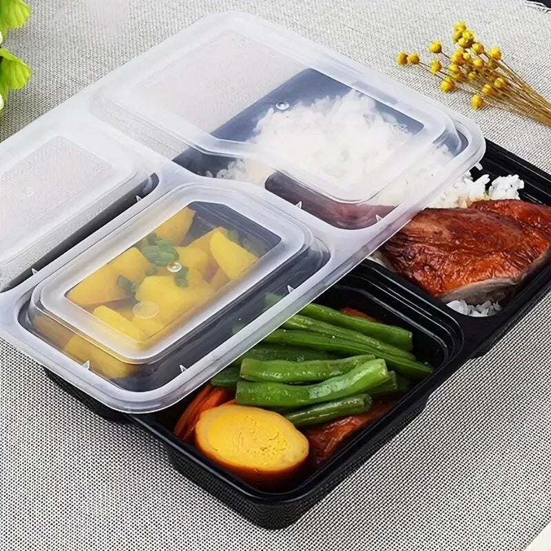 Plastic Food Prep Containers with Lid Food Storage Container Stackable Bento Box for Kitchen Picnic Restaurant School Household