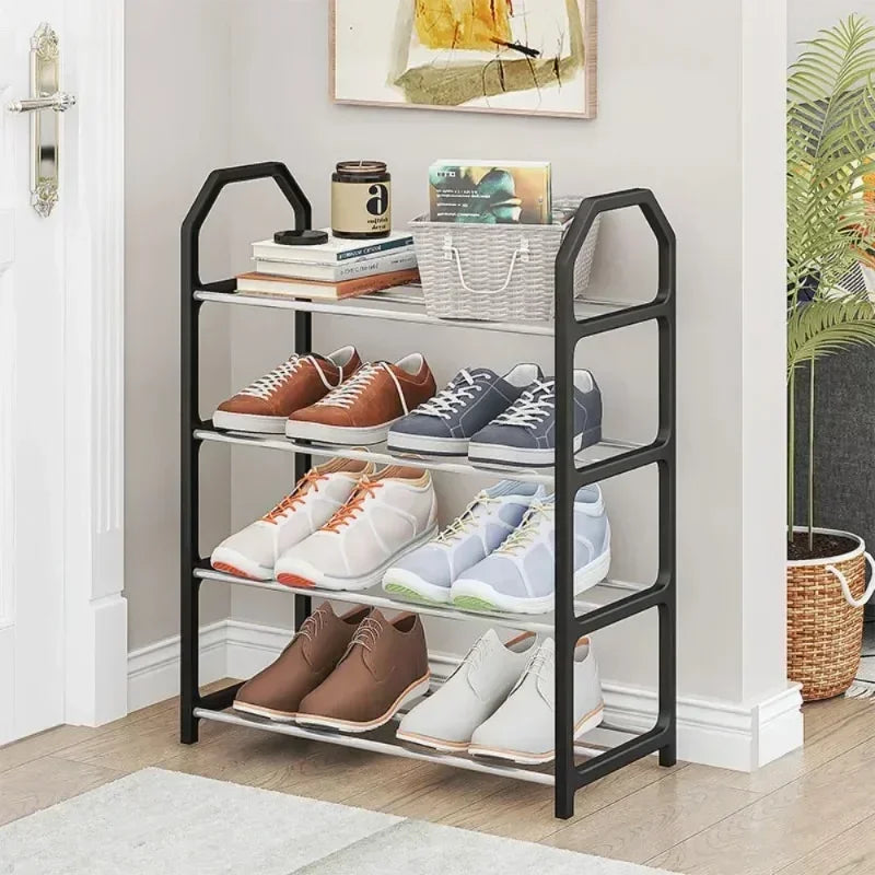 4 Layers Shoe Rack Multi-layer Assembly Creative Simple Trapezoidal Storage Doorstep Storage Shoe Cabinet Balcony Pendulum