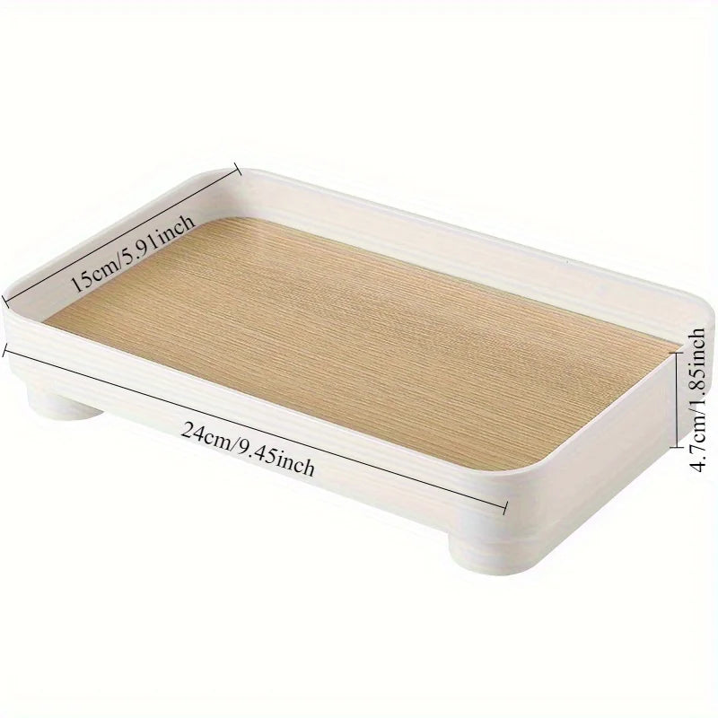 Wooden Desktop Storage Tray Perfume Aromatherapy Dressing Table Cosmetics Storage Box Multi-Function Porch Clutter Key Storage