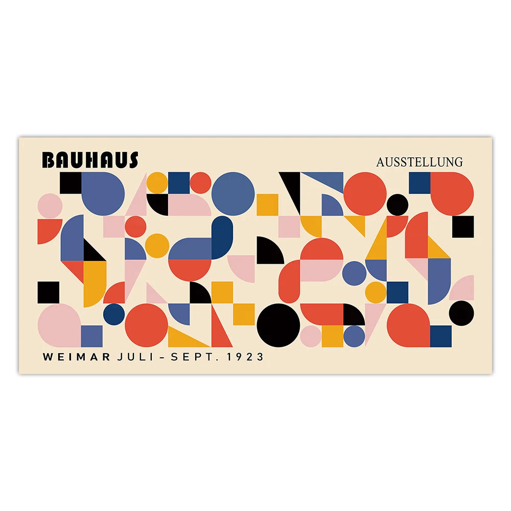 Large Matisse Bauhaus Geometric Leaves Exhibition Poster Abstract Canvas Painting Prints Minimalist Wall Art for Home Decor 1PC