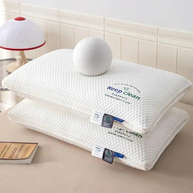 Breathable Knitted Cotton Pillow for Adults Hotel Home Use Non Collapsing Hypoallergenic White Rectangular Durable Pillow Core