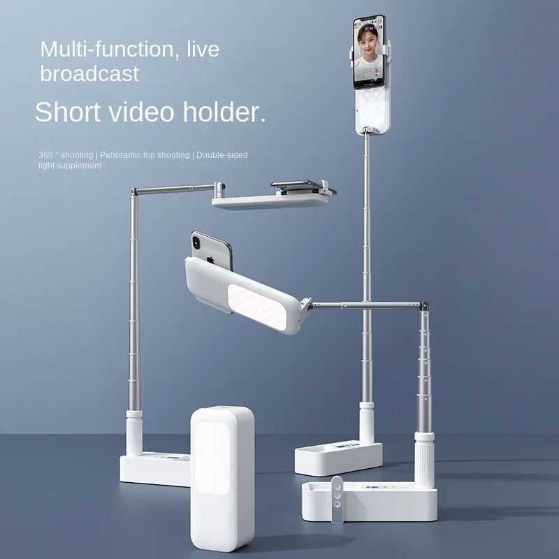 Influencer Live Streaming Stand For Cell Phone Holder - Beauty Ring Light Mobile Smartphone , Support For Video Recording