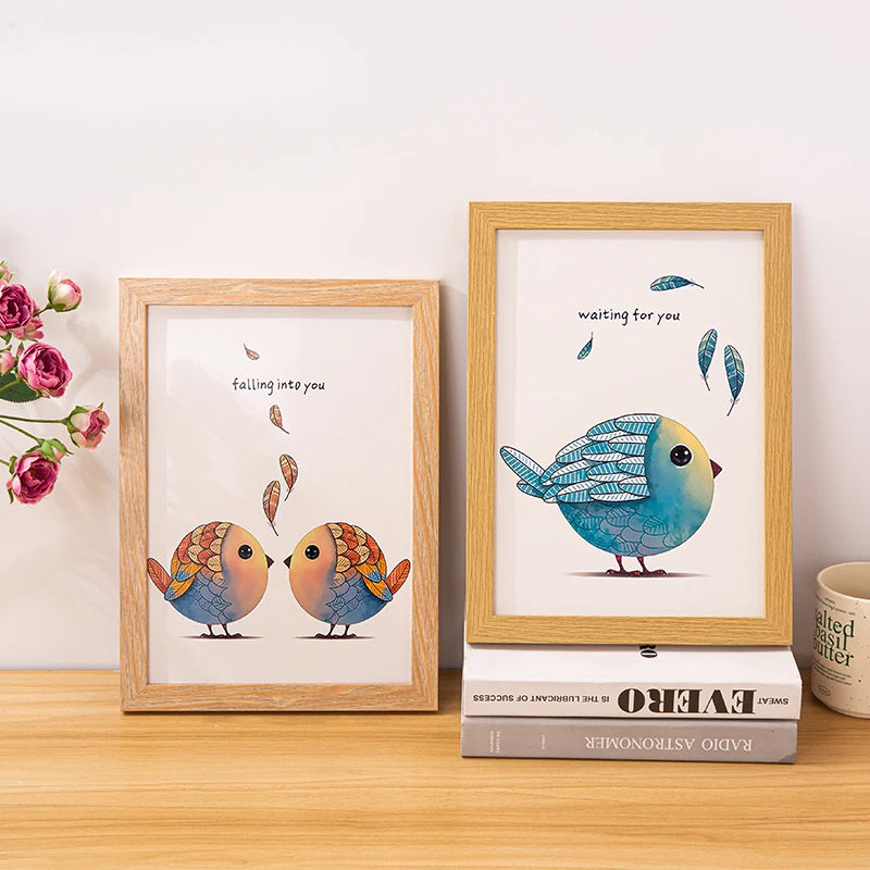 Wooden Picture Frame 30X40cm 21x30cm 15X20cm A4 A8 Square Tabletop Photo Frames Wall Art Poster Display Bedroom Home Decor